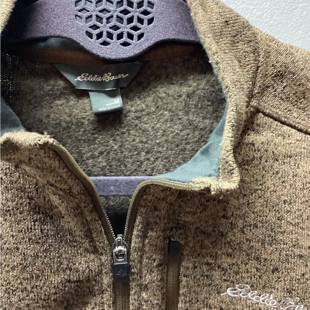 Eddie Bauer Tan Quarter Zip-Up